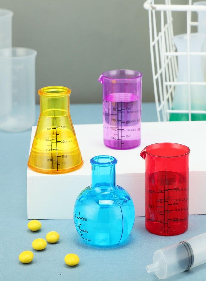 LaRandom 8 Pcs Science Measuring Flask Set for Kids, Graduated Cylinder 30ml Plastic Beakers Science Kits for Kids Ideal for DIY and Lab Experiment, Chemistry, Studies - Image 5